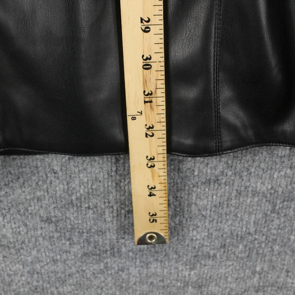 Khy x Namilia Dress Large Black Faux Leather Blazer Mini Chic Trench Night Out - Picture 12 of 14